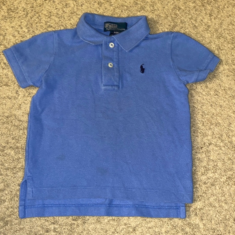 Polo Ralph Lauren Toddler Iconic mesh Polo shirt 2T in blue